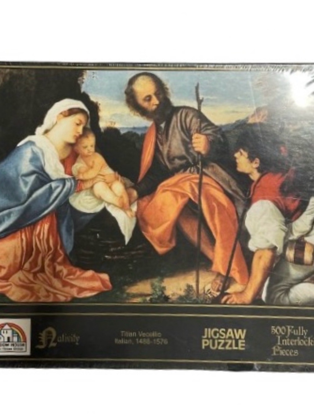 Vintage Random House 500 Pc Puzzle Nativity Titian Sealed Jigsaw Christmas